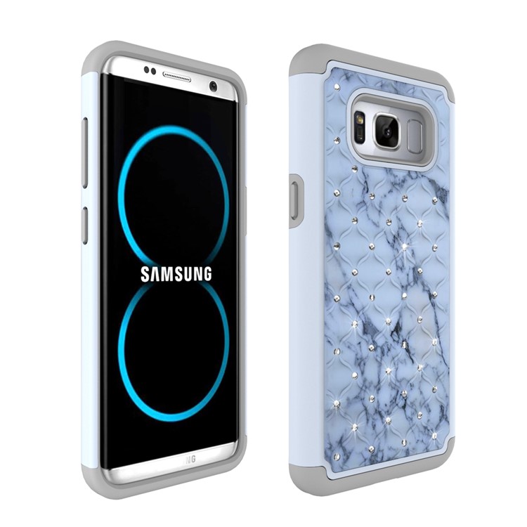 Starry Sky Rhinestone Patterned PC + Silicone Combo Case for Samsung Galaxy S8 G950 - Marble Pattern-2