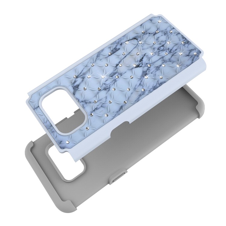 Starry Sky Rhinestone Patterned PC + Silicone Combo Case for Samsung Galaxy S8 G950 - Marble Pattern-3
