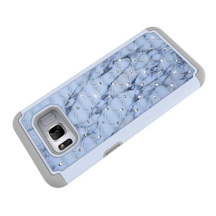 Starry Sky Rhinestone Patterned PC + Silicone Combo Case for Samsung Galaxy S8 G950 - Marble Pattern-4