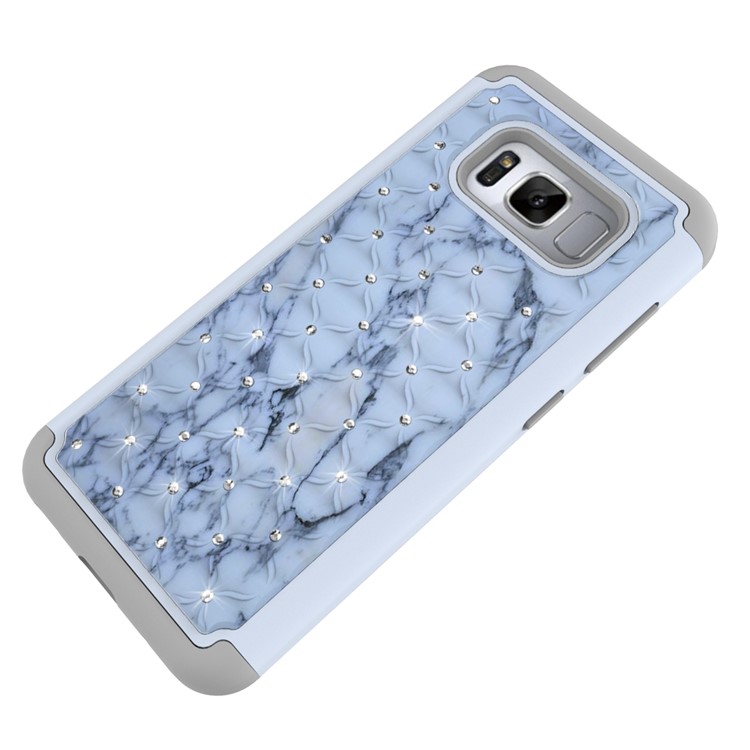 Starry Sky Rhinestone Patterned PC + Silicone Combo Case for Samsung Galaxy S8 G950 - Marble Pattern-5