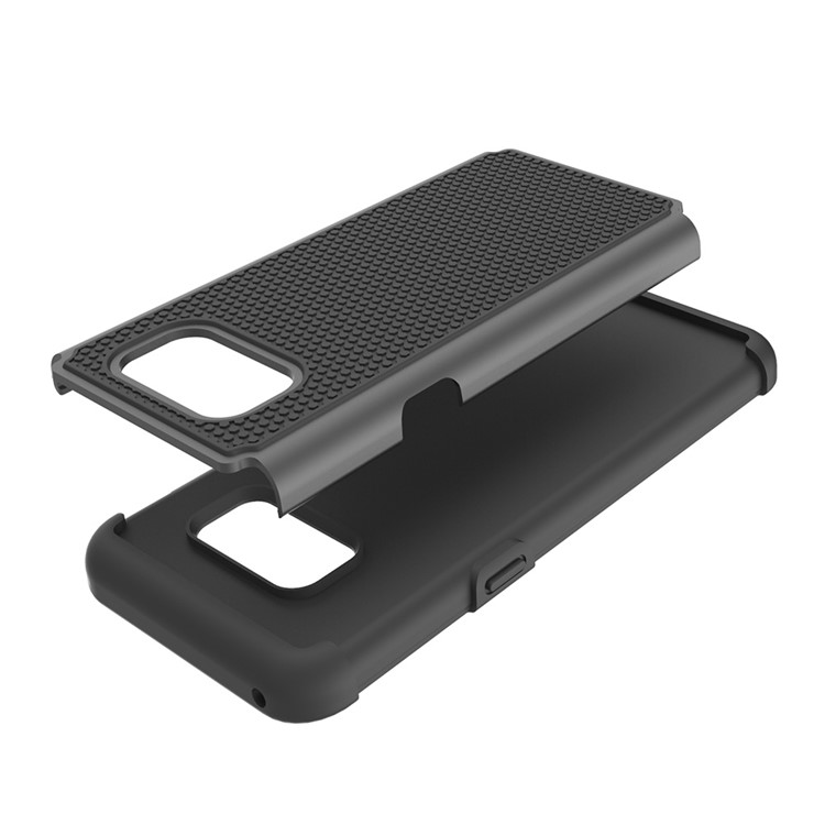 Football Grain Hybrid PC + Silicone Phone Case for Samsung Galaxy S8 - Black-2