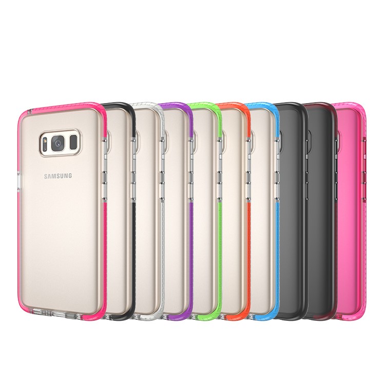 Clear TPU Cell Phone Case for Samsung Galaxy S8 Plus G955 - Black-2