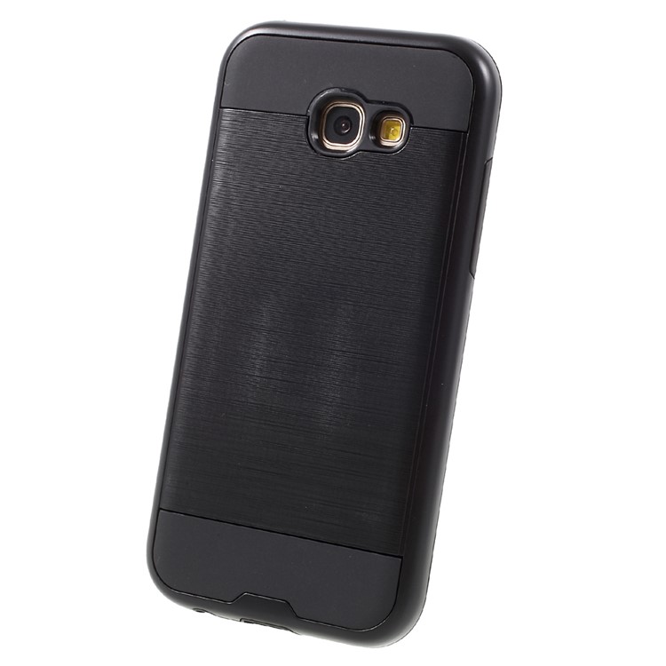 2-in-1 Brushed PC + TPU Drop-proof Back Case for Samsung Galaxy A5 (2017) - Black-2