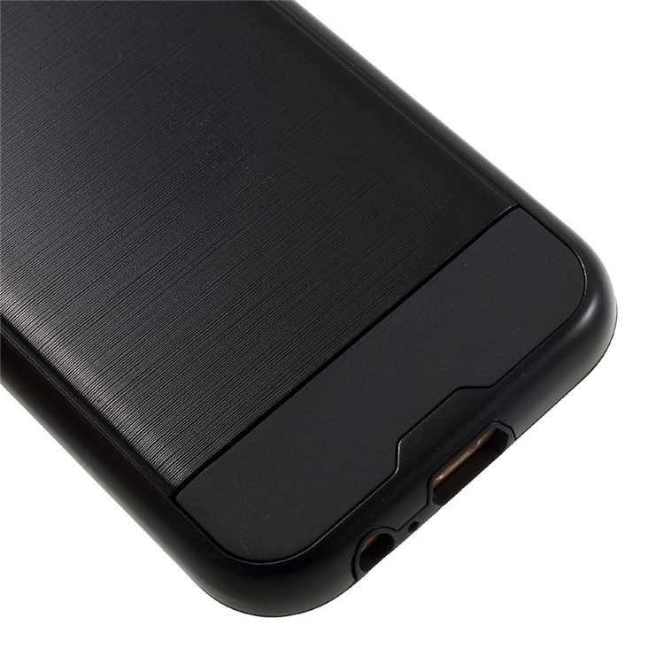 2-in-1 Brushed PC + TPU Drop-proof Back Case for Samsung Galaxy A5 (2017) - Black-3