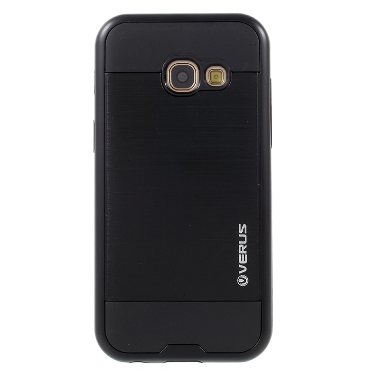Brushed PC + TPU Hybrid Case for Samsung Galaxy A3 (2017) - Black-2