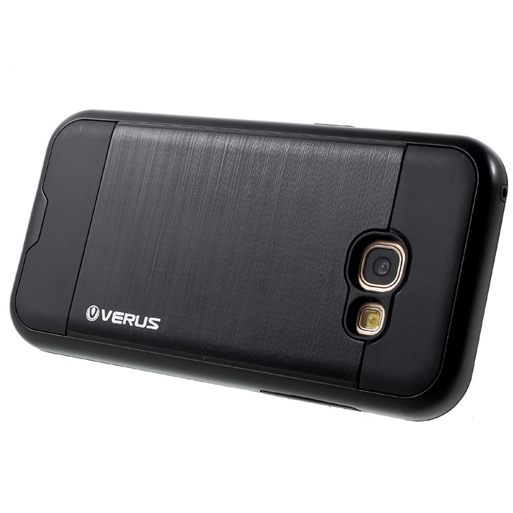 Brushed PC + TPU Hybrid Case for Samsung Galaxy A3 (2017) - Black-3