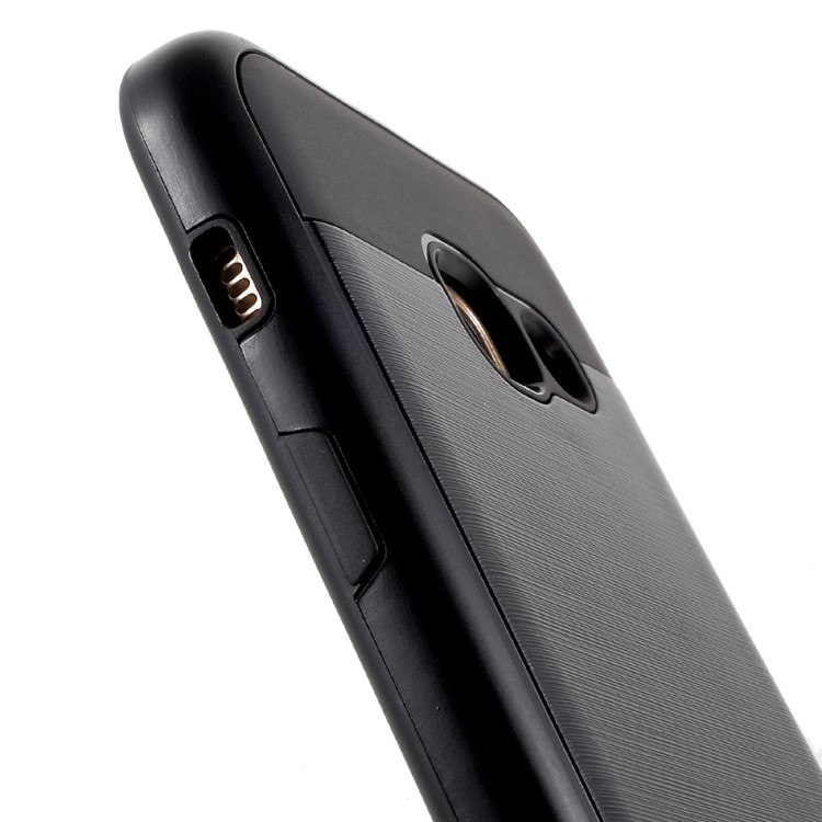 Brushed PC + TPU Hybrid Case for Samsung Galaxy A3 (2017) - Black-5