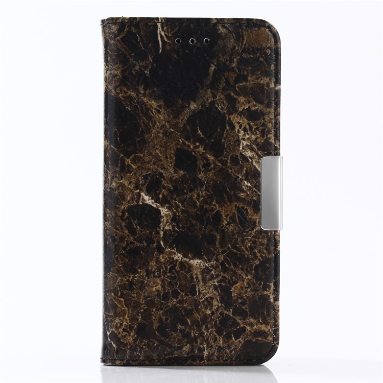 For Samsung Galaxy A3 (2017) Marble Pattern Stand Wallet Leather Mobile Case - Black-1