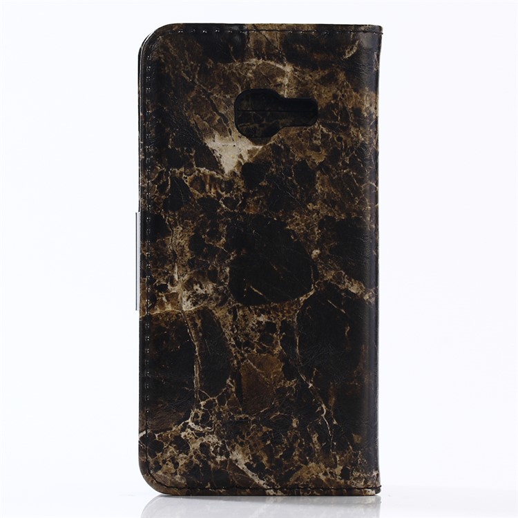 For Samsung Galaxy A3 (2017) Marble Pattern Stand Wallet Leather Mobile Case - Black-2