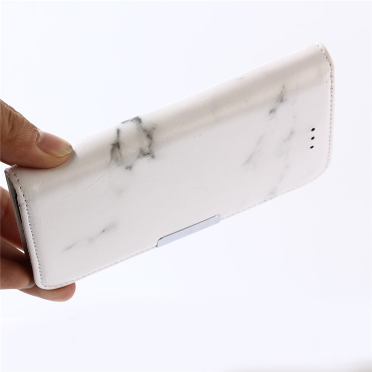 Marble Pattern Leather Wallet Stand Mobile Phone Cover for Samsung Galaxy A3 (2017) - White-10