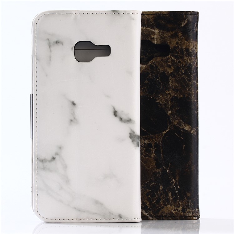 Marble Pattern Leather Wallet Stand Mobile Phone Cover for Samsung Galaxy A3 (2017) - White-13