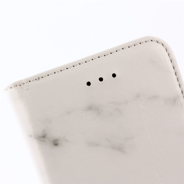 Marble Pattern Leather Wallet Stand Mobile Phone Cover for Samsung Galaxy A3 (2017) - White-7