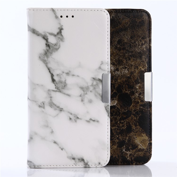 For Samsung Galaxy A7 (2017) Marble Pattern Stand Wallet Leather Cell Phone Case - Black-5