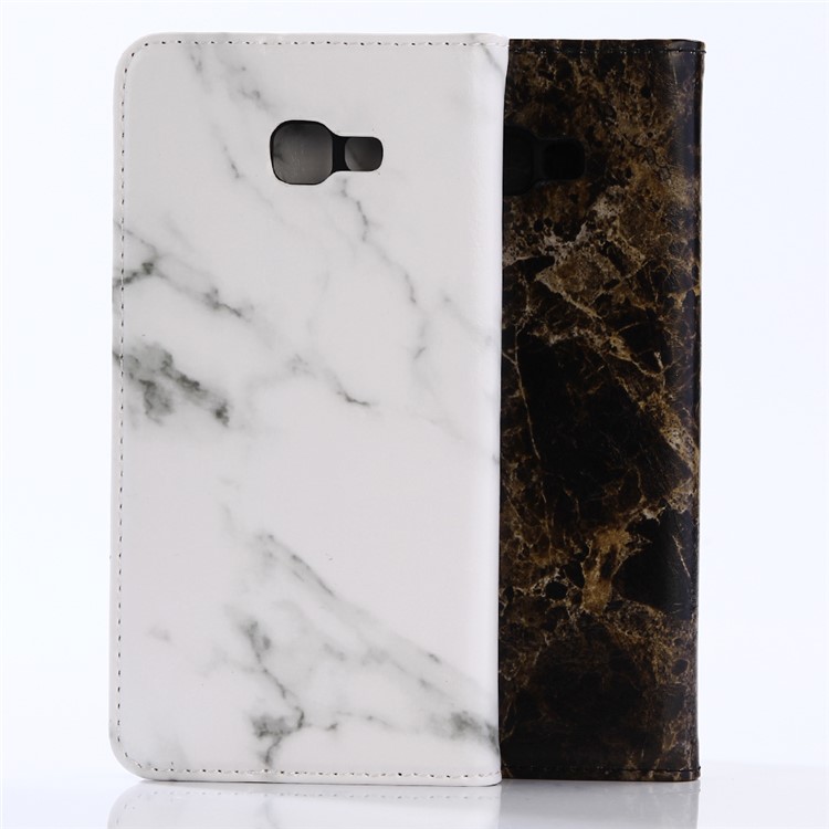 For Samsung Galaxy A7 (2017) Marble Pattern Stand Wallet Leather Cell Phone Case - Black-6