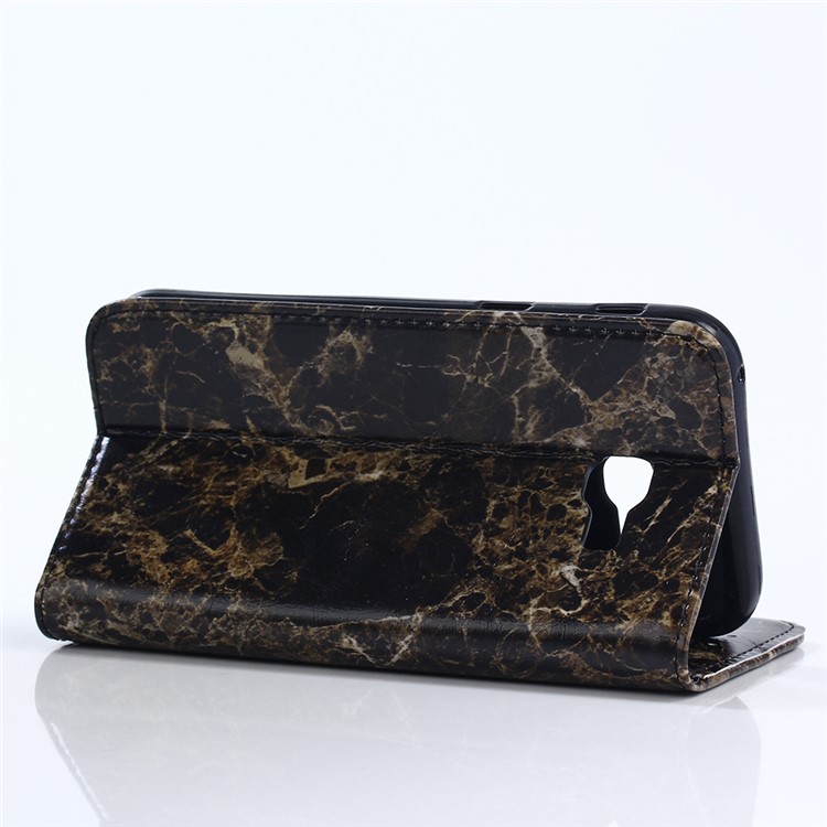 For Samsung Galaxy A5 (2017) Marble Pattern Stand Wallet Leather Protective Case - Black-4