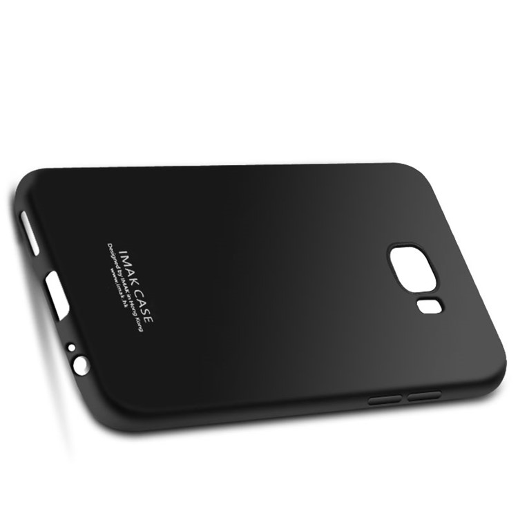 IMAK TPU Gel Case with Anti-explosion Screen Film for Samsung Galaxy C5 Pro - Metal Black-3