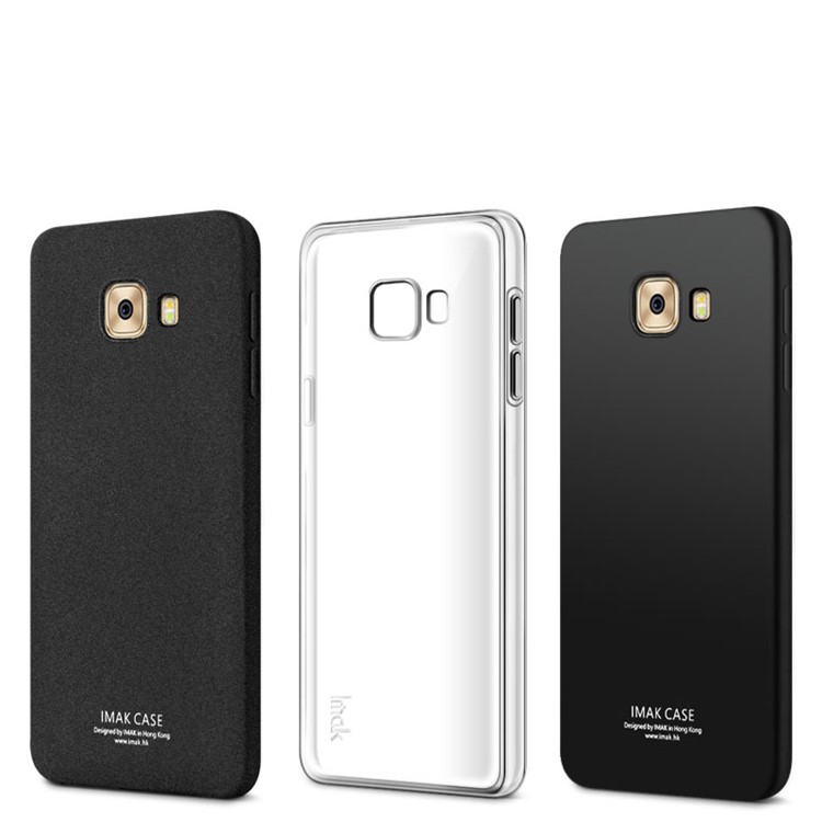 IMAK TPU Gel Case with Anti-explosion Screen Film for Samsung Galaxy C5 Pro - Metal Black-8