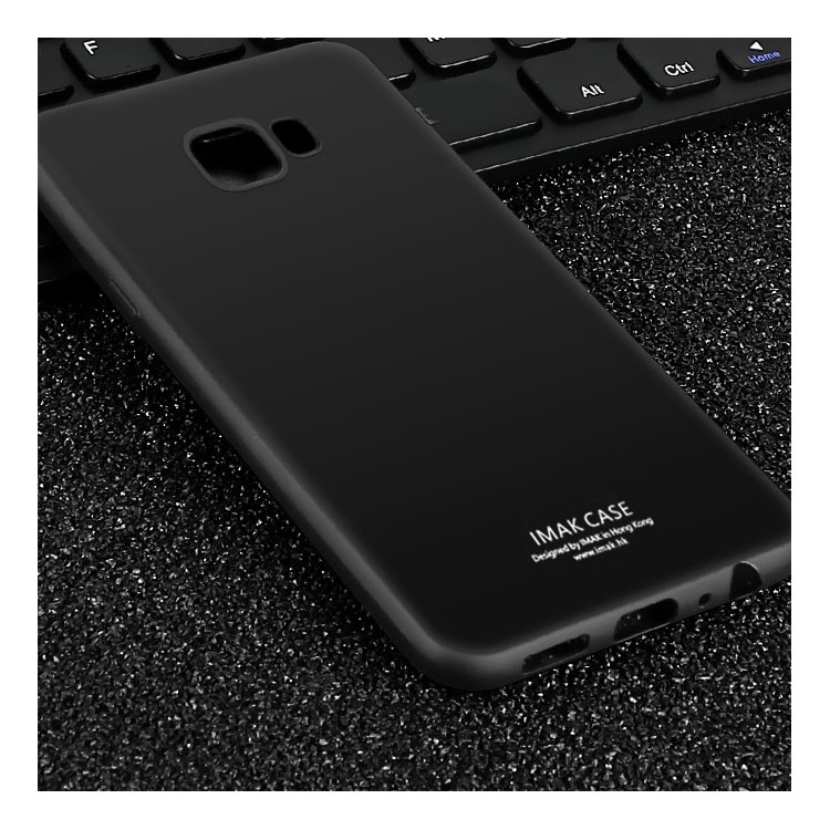 IMAK TPU Gel Case with Anti-explosion Screen Film for Samsung Galaxy C5 Pro - Metal Black-9