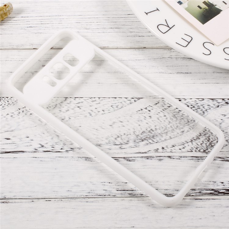 For Samsung Galaxy S8 Plus Ultrathin Clear PC Back + TPU Edge Phone Case - White-3