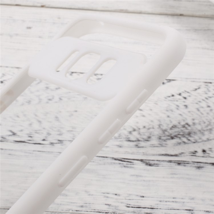 For Samsung Galaxy S8 Plus Ultrathin Clear PC Back + TPU Edge Phone Case - White-5