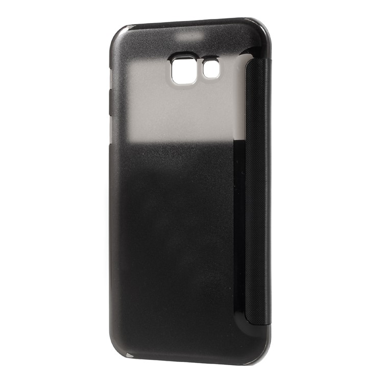 View Window Flip Leather Case Cover for Samsung Galaxy A7 (2017) SM-A720F - Black-2