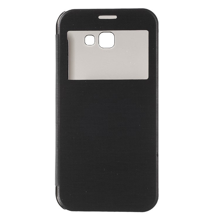 View Window Flip Leather Case Cover for Samsung Galaxy A7 (2017) SM-A720F - Black-3