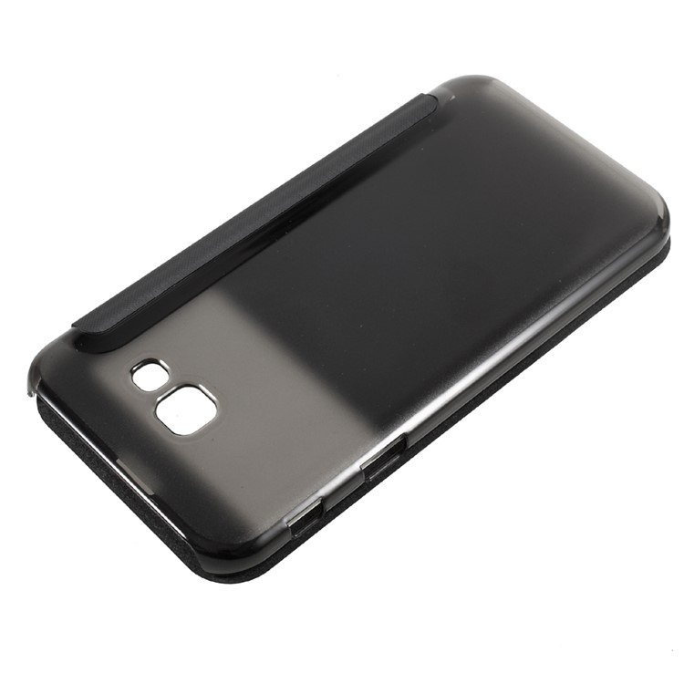View Window Flip Leather Case Cover for Samsung Galaxy A7 (2017) SM-A720F - Black-4