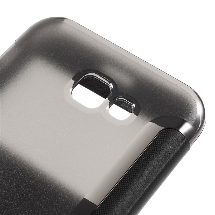 View Window Flip Leather Case Cover for Samsung Galaxy A7 (2017) SM-A720F - Black-7