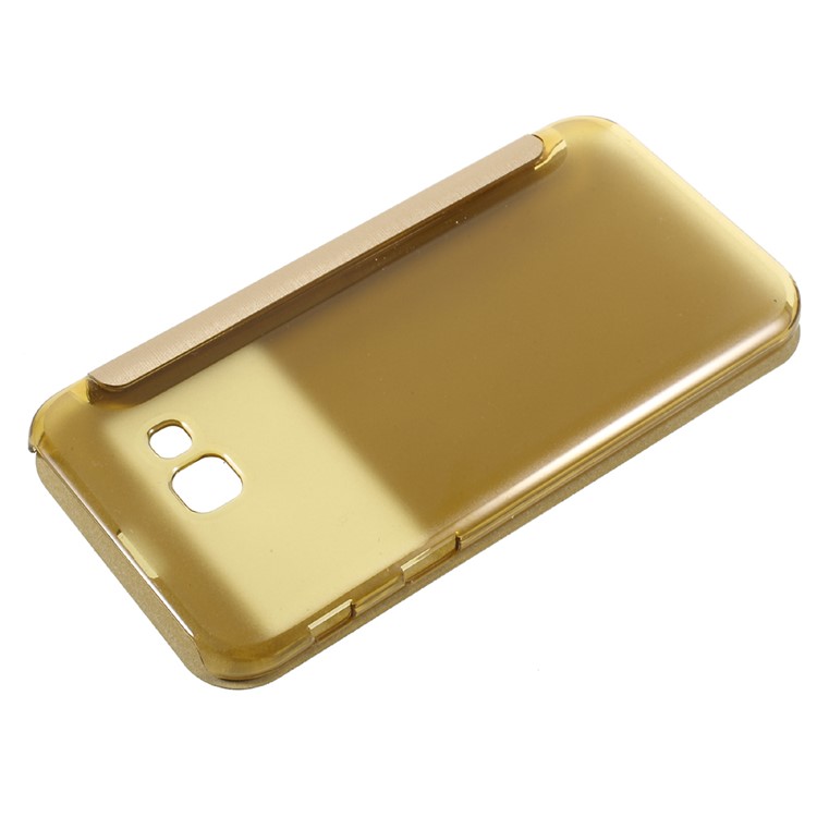 View Window Flip Leather Case Accessory for Samsung Galaxy A7 (2017) SM-A720F - Gold-4