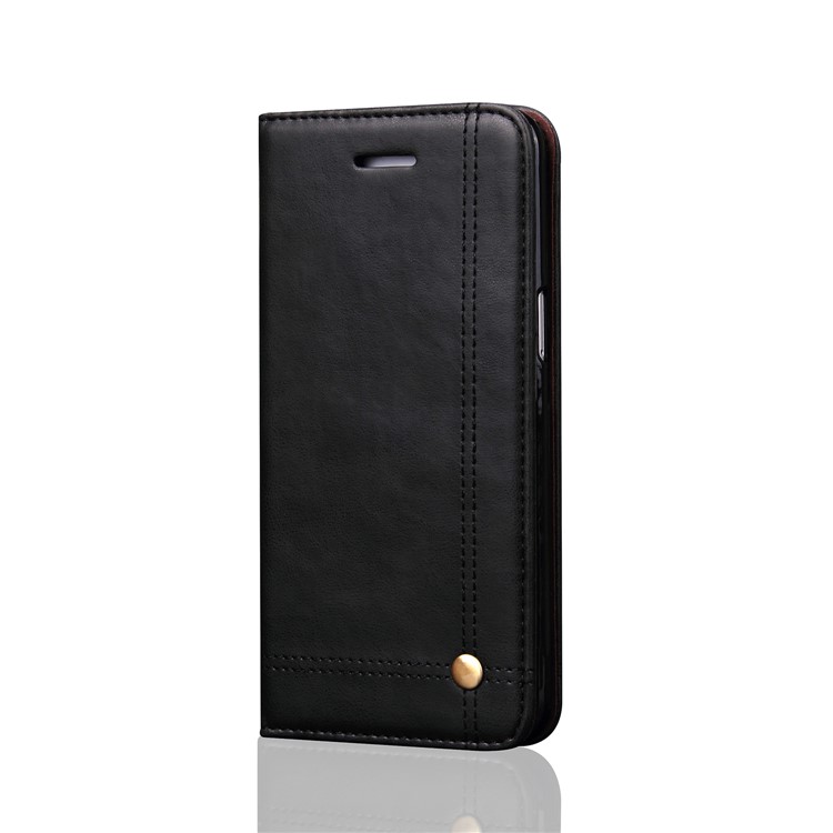 Vintage Crazy Horse Leder Brieftasche Tasche für Samsung Galaxy S8 - Black-1