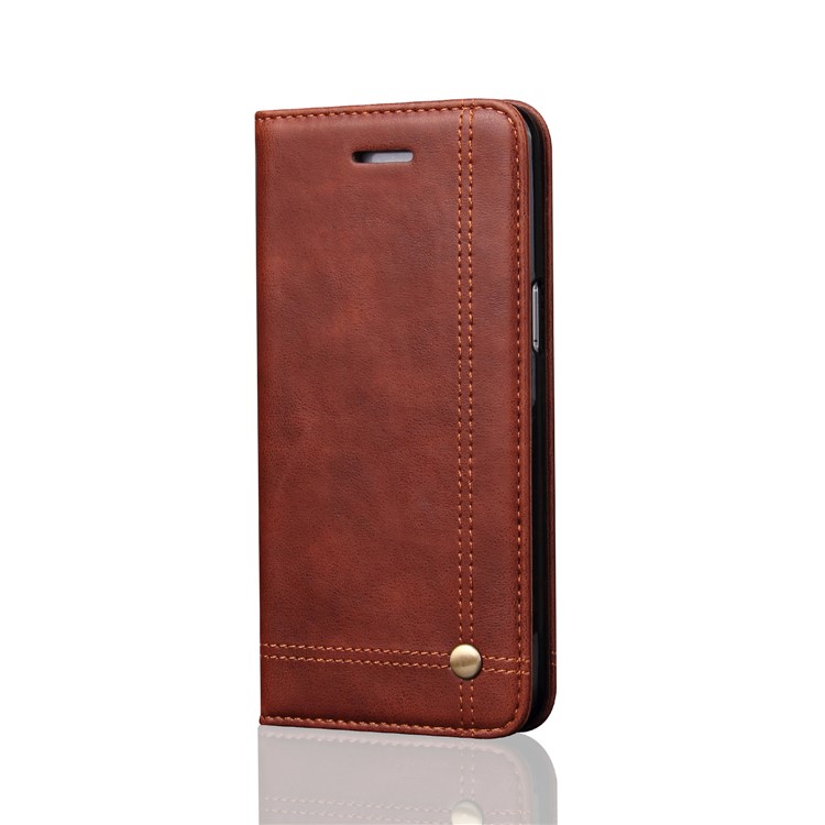 Vintage Crazy Horse Leather Magnetic Wallet Shell for Samsung Galaxy S8 - Brown-1