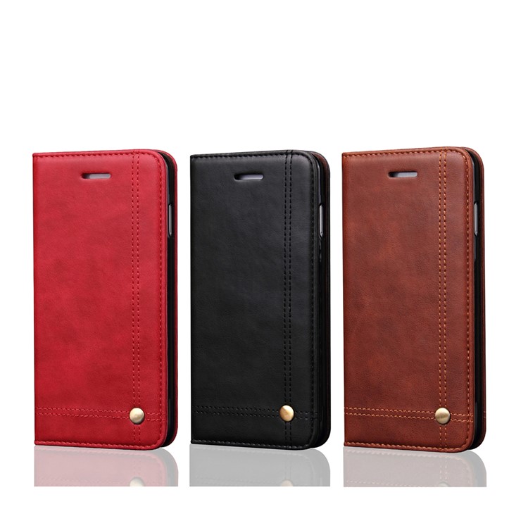 Vintage Crazy Horse Leather Magnetic Wallet Shell for Samsung Galaxy S8 - Brown-12