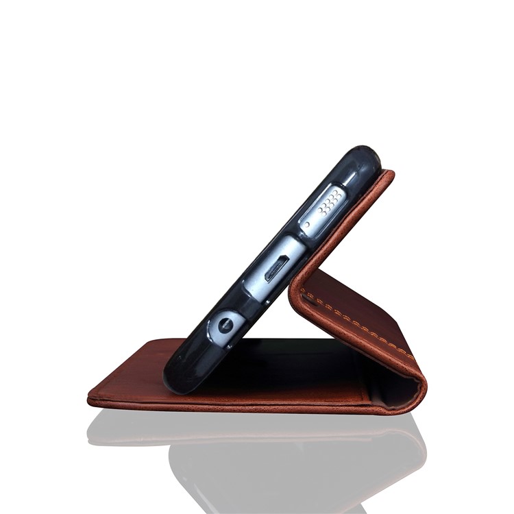 Vintage Crazy Horse Leather Magnetic Wallet Shell for Samsung Galaxy S8 - Brown-7