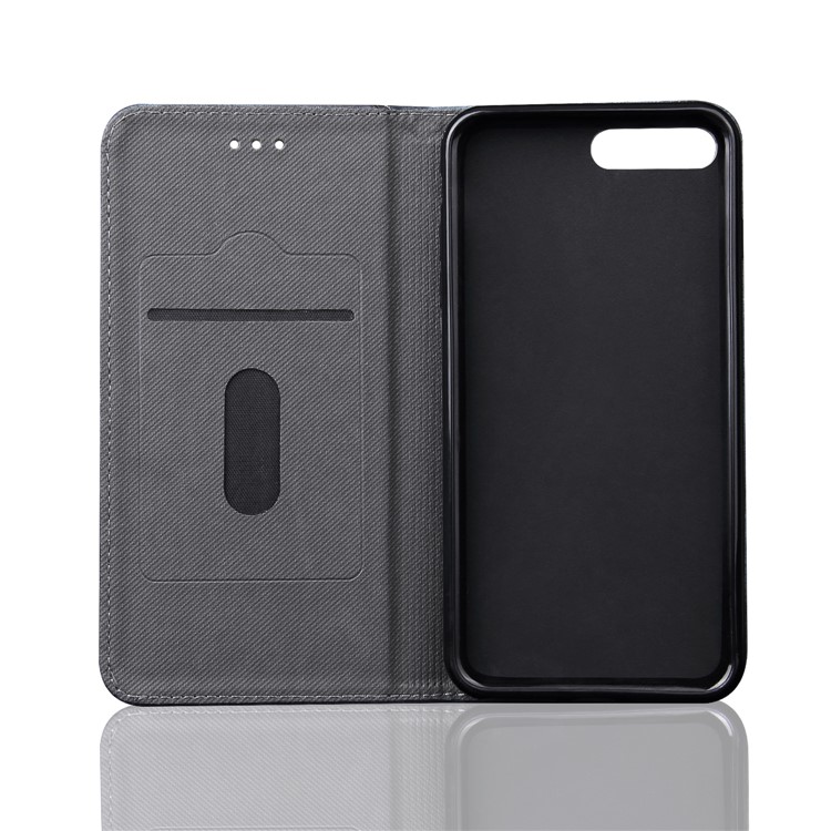 Bronze Grain PU Leather Folio Cover with Inside and Outside Card Slots for Samsung Galaxy S8 G950 - Black-10