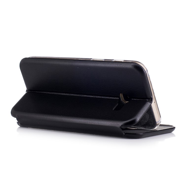 Magnetic Absorbed Sea Shell Style Leather Flip Mobile Case for Samsung Galaxy A3 (2017) - Black-3