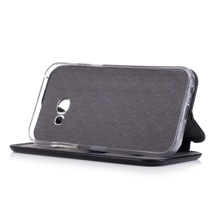 Sea Shell Style Magnetic Absorbed Leather Flip Case with Card Slot for Samsung Galaxy A5 (2017) - Black-4