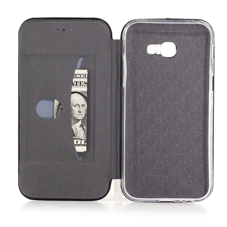 Sea Shell Style Magnetic Absorbed Leather Flip Case with Card Slot for Samsung Galaxy A5 (2017) - Black-7