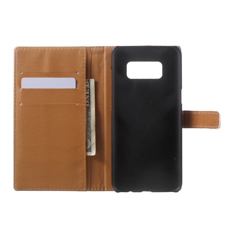 Pattern Printing Leather Wallet Case for Samsung Galaxy S8 SM-G950 - Oil Painting-6