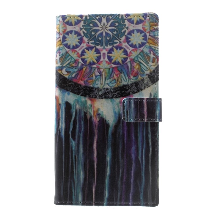 Pattern Printing Leather Wallet Case with Stand for Samsung Galaxy S8 SM-G950 - Dream Catcher-1