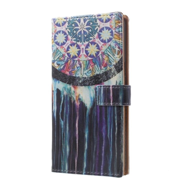 Pattern Printing Leather Wallet Case with Stand for Samsung Galaxy S8 SM-G950 - Dream Catcher-2