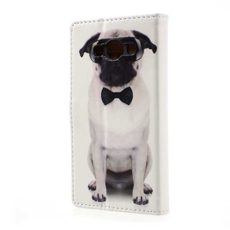 Pattern Printing Leather Wallet Stand Cellphone Case for Samsung Galaxy J3 Pro - Dog Wearing Sunglasses-2