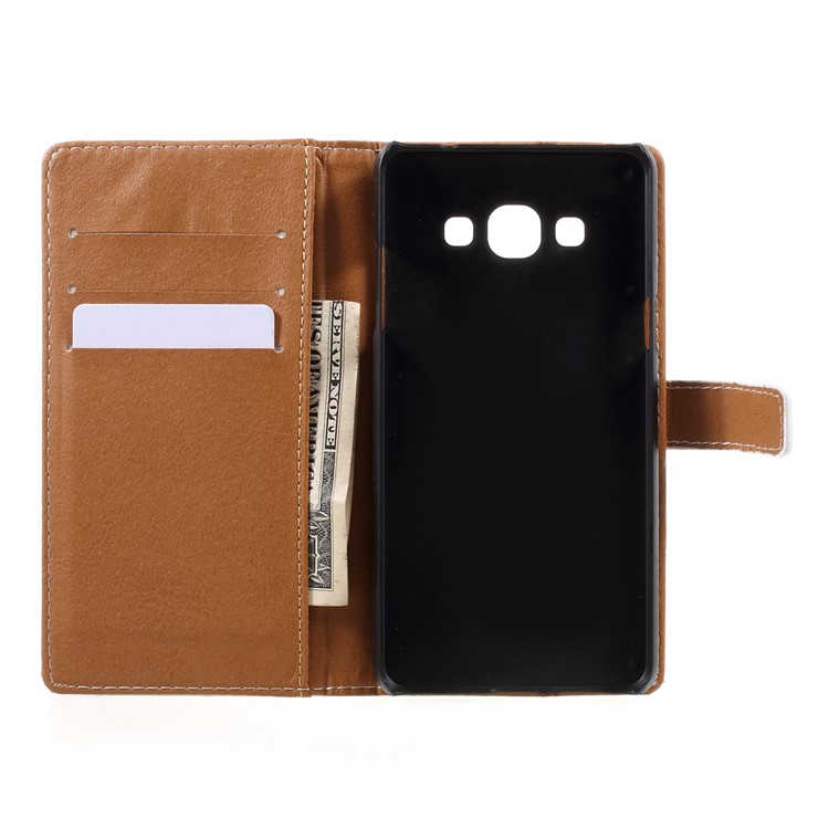 Pattern Printing Leather Wallet Stand Cellphone Case for Samsung Galaxy J3 Pro - Dog Wearing Sunglasses-5