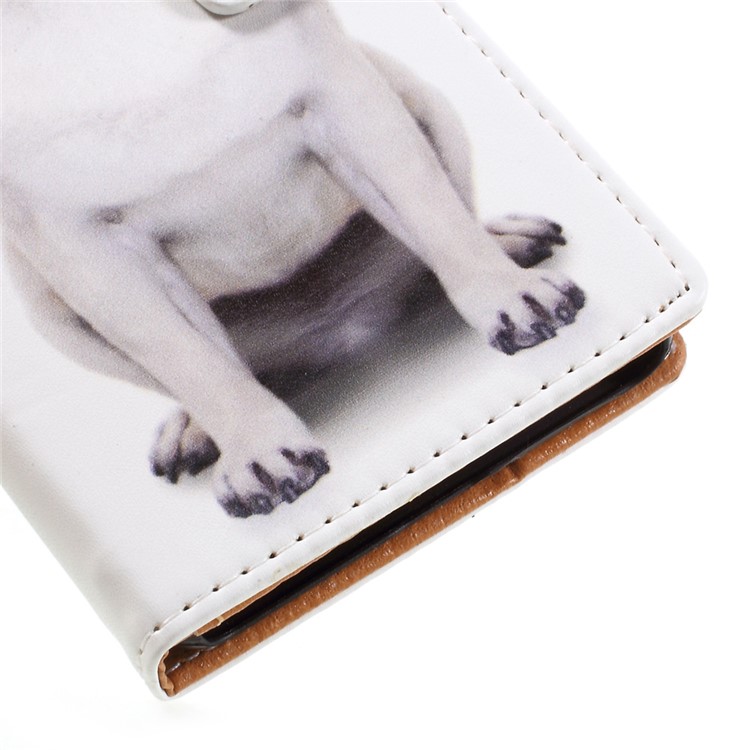Pattern Printing Leather Wallet Stand Cellphone Case for Samsung Galaxy J3 Pro - Dog Wearing Sunglasses-6