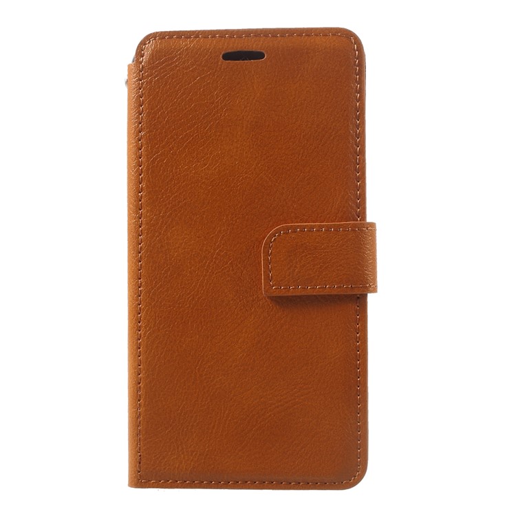 Wallet Stand Leather Protective Phone Case for Samsung Galaxy J5 (2017) - Brown-1