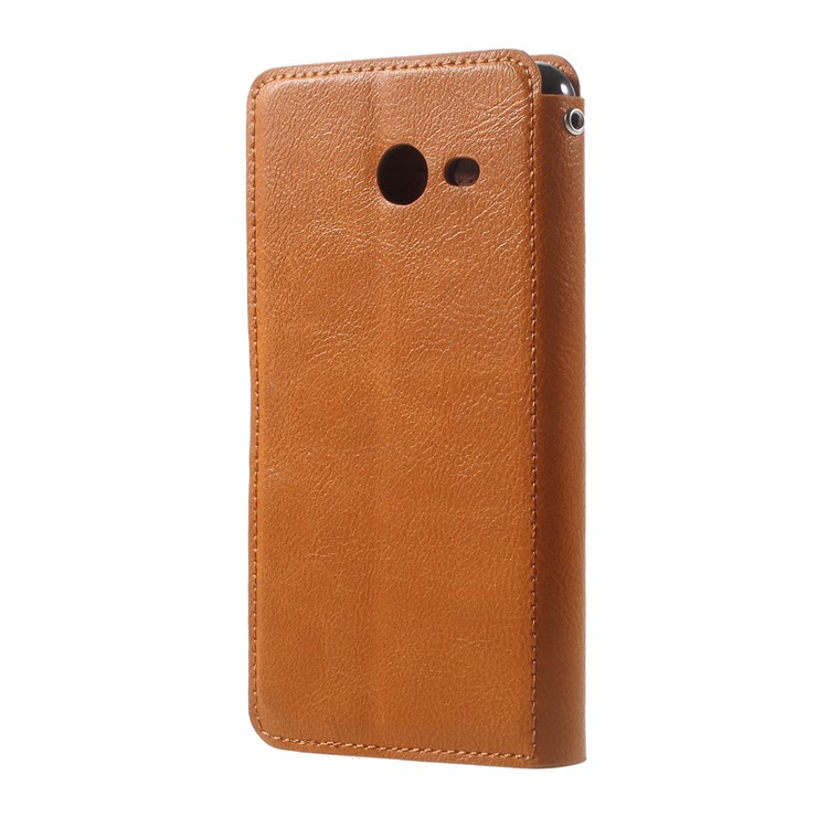Wallet Stand Leather Protective Phone Case for Samsung Galaxy J5 (2017) - Brown-3