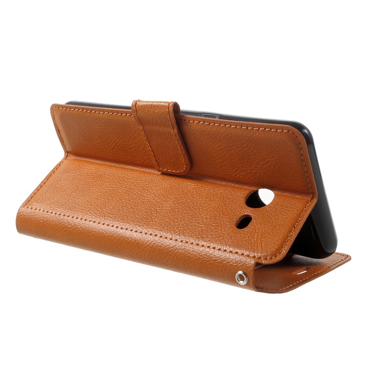 Wallet Stand Leather Protective Phone Case for Samsung Galaxy J5 (2017) - Brown-4