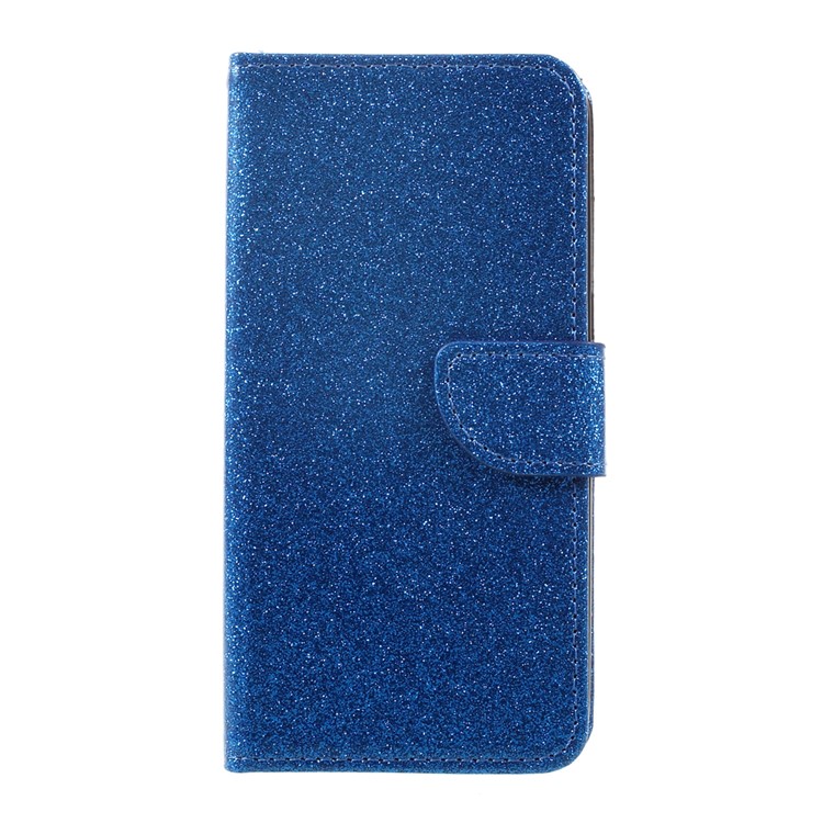 Flash Powder Leather Wallet Case Accessory for Samsung Galaxy S7 edge SM-G935 - Blue-1