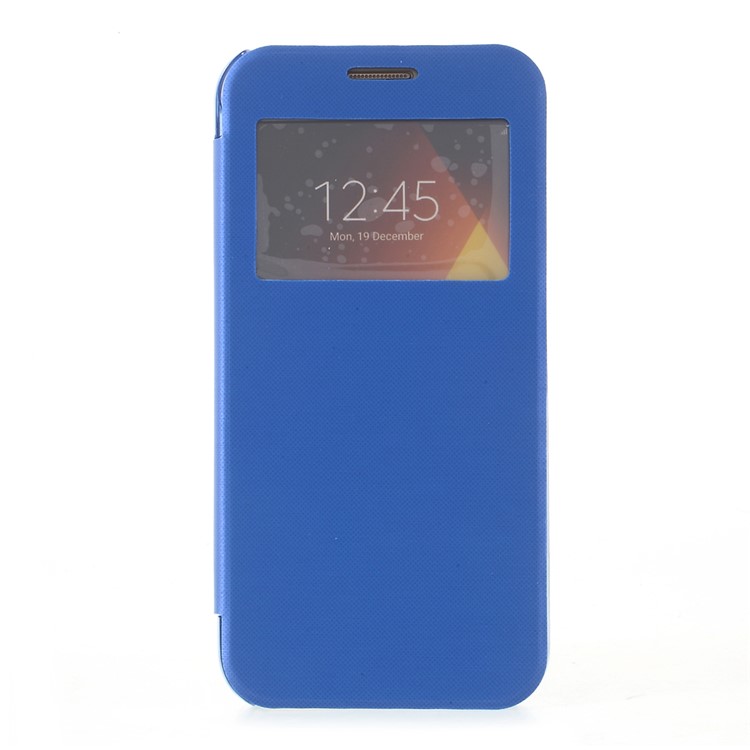 View Window Flip Leather Case Accessory for Samsung Galaxy A3 (2017) - Blue-1