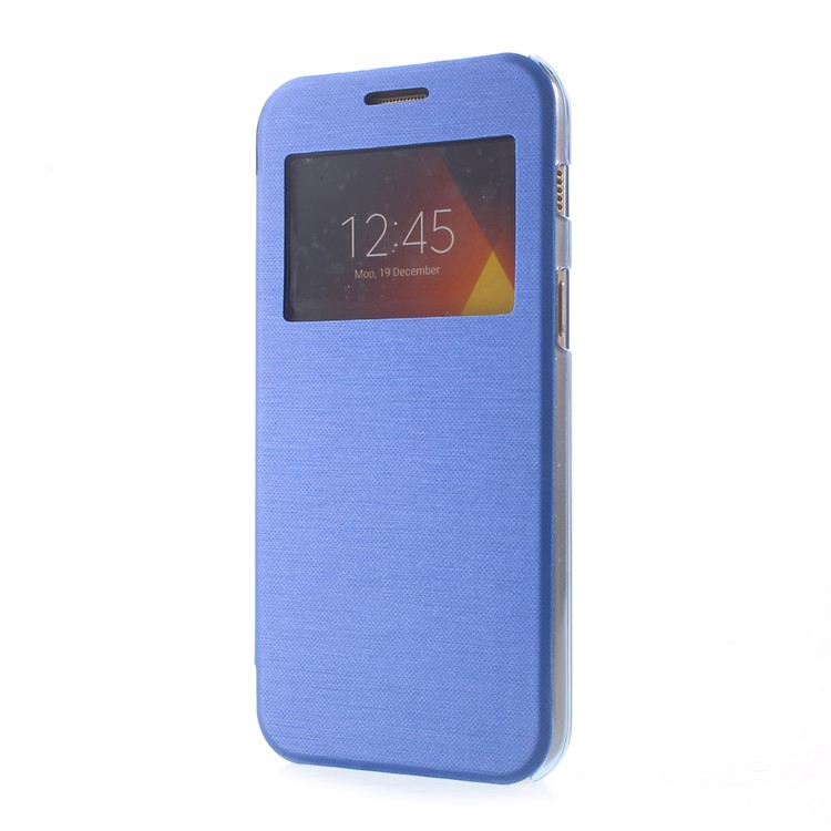 View Window Flip Leather Case Accessory for Samsung Galaxy A3 (2017) - Blue-2