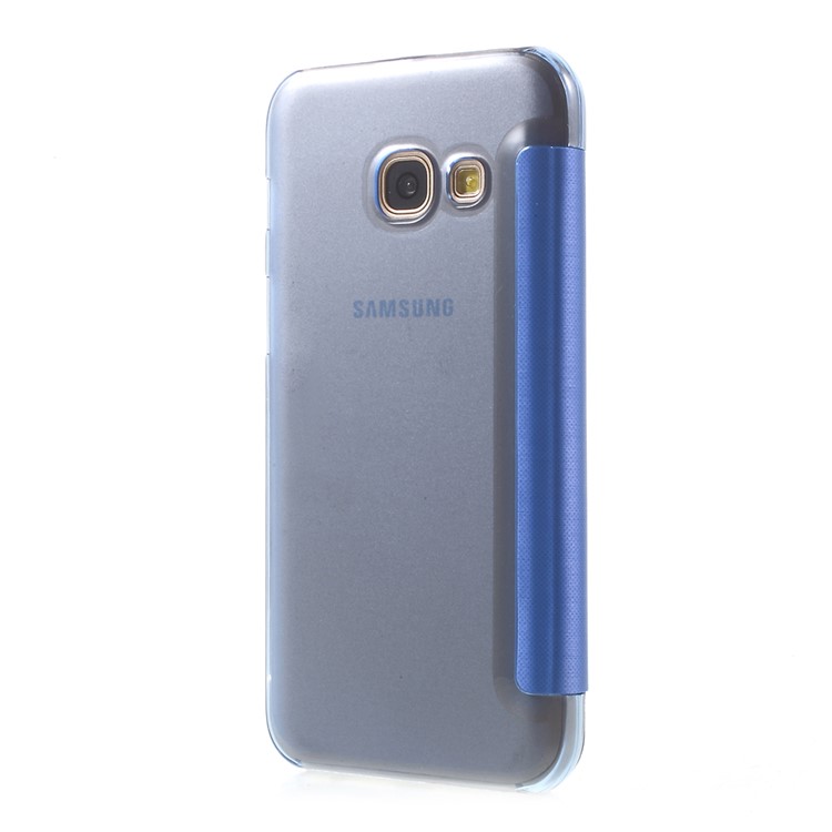 View Window Flip Leather Case Accessory for Samsung Galaxy A3 (2017) - Blue-3